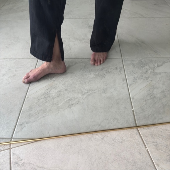 We Wore What High Rise Wide Leg Black Denim Jeans Split Leg - Picture 7 of 13